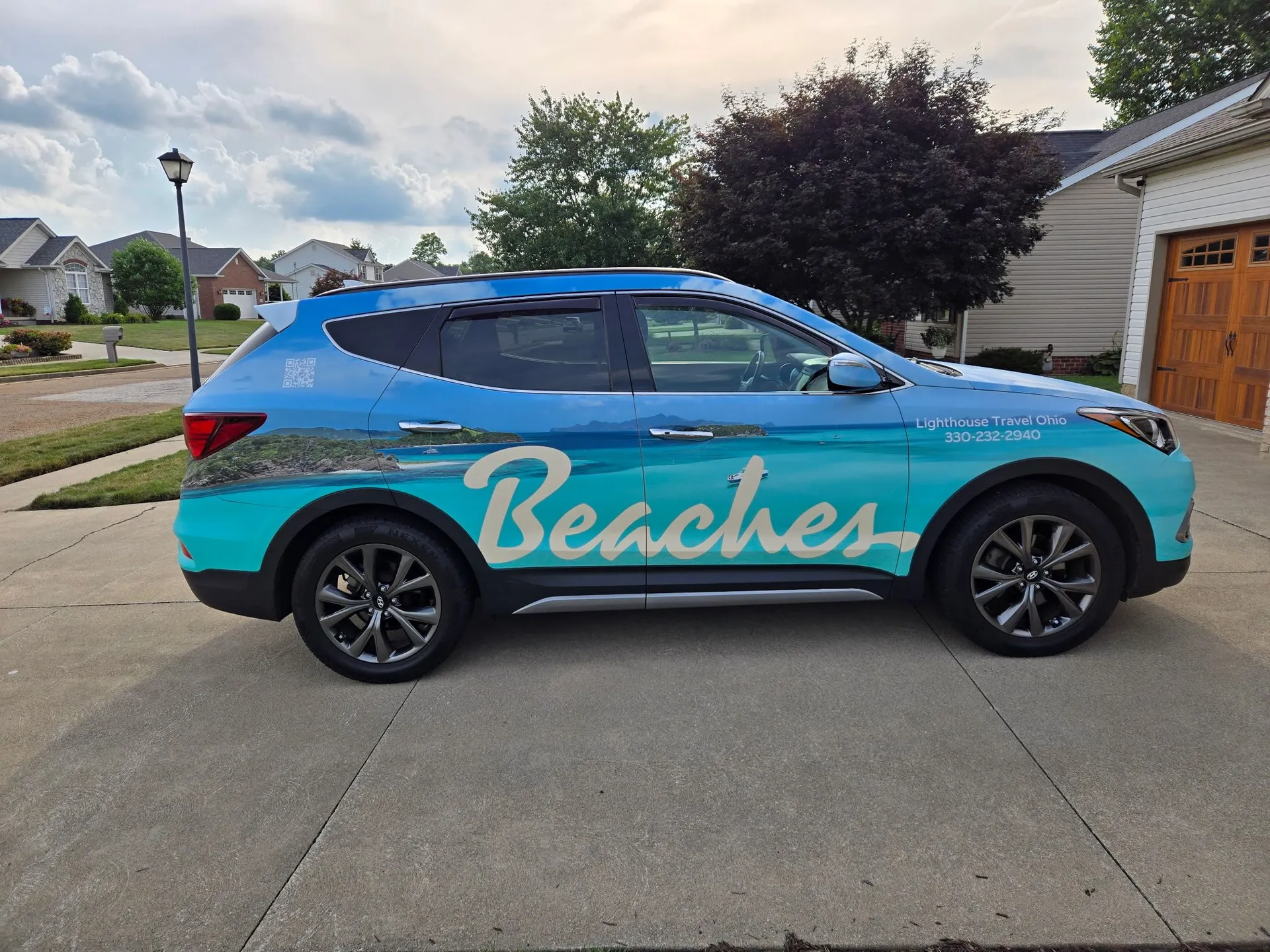 Vehicle with a custom wrap design